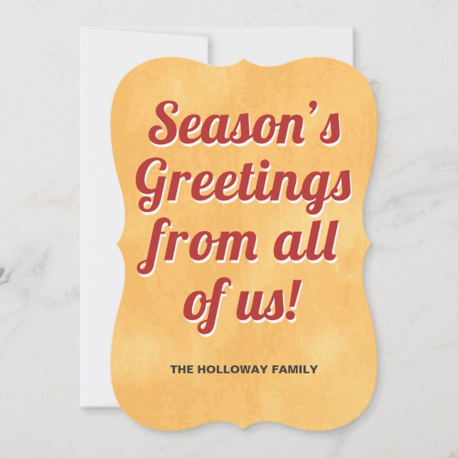 Season's Greetings Holiday Card (Front)