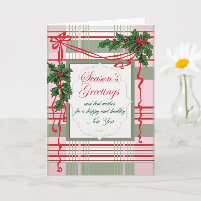 Season's Greetings Holiday Card (Small Plant)