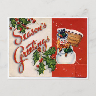 Season's Greetings Holiday Postcard