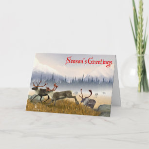 Season's Greetings - Hunters In The Mist Holiday Card