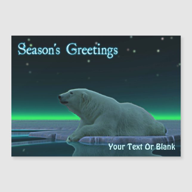 Season's Greetings - Ice Edge Polar Bear (Front)