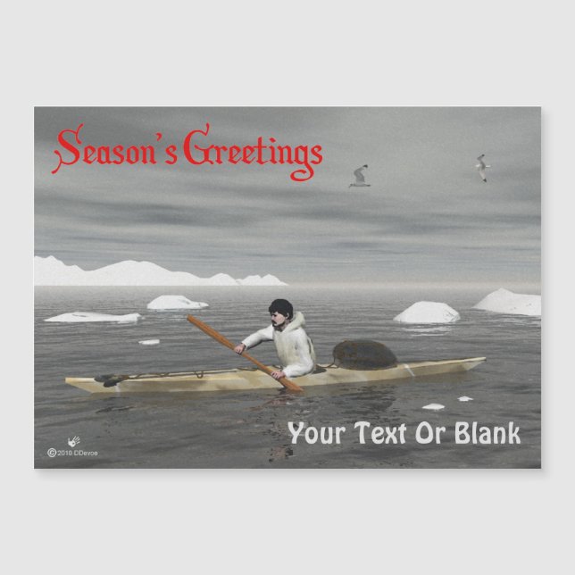 Season's Greetings - Inuit Kayak (Front)