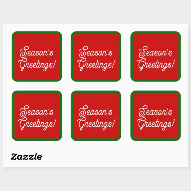 Season's Greetings Labels/Envelope Seals (Sheet)