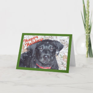 Season's Greetings - Labrador Puppy Holiday Card