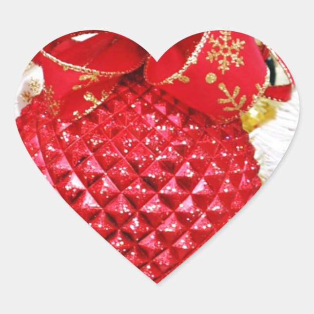 Seasons Greetings,Merry Christmas_ Heart Sticker (Front)