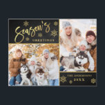 Season's Greetings Modern 2 PHOTO Greeting Card<br><div class="desc">Season's Greetings Modern 2 PHOTO Greeting Card. Dimensions: 4.25" x 5.6".</div>