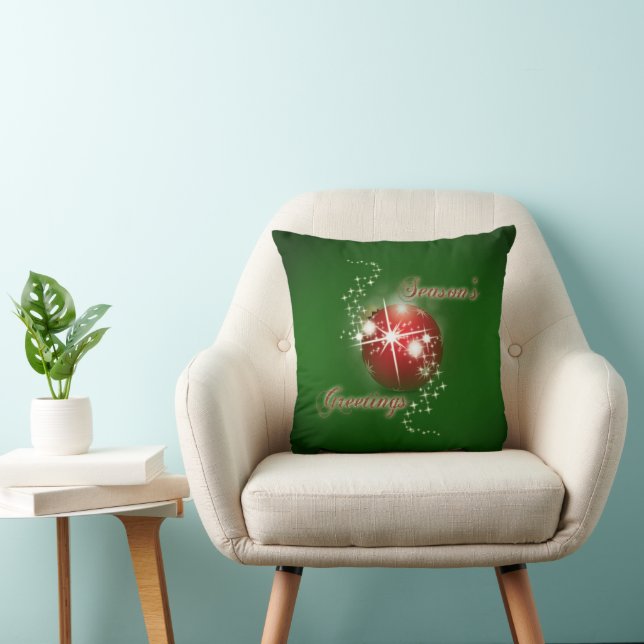 Season's Greetings Mojo Throw Pillow (Chair)