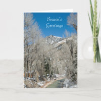 Season's Greetings Mountain Winter Stream