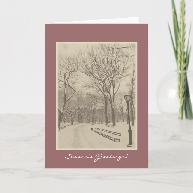 Season's Greetings - New York Central Park Holiday Card (Front)