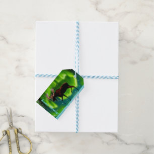 Season's Greetings - Northern Lights Moose Gift Tags