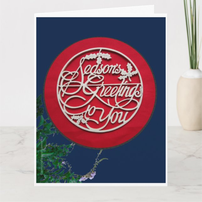 Season's Greetings (Personalised)  Thank You Card (Front)