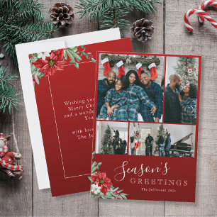 Season's Greetings Photo Christmas Holiday Card