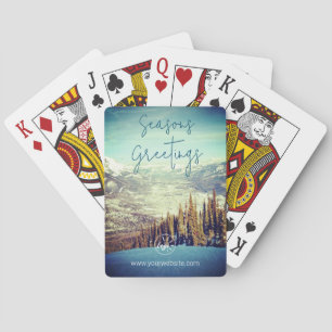 Seasons Greetings Photo Custom-Branded Playing Cards