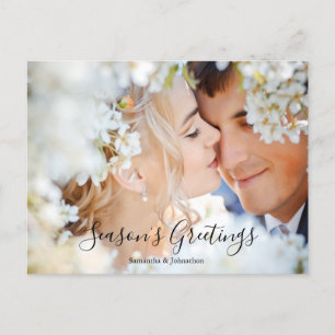Season's Greetings Photo Holiday Postcard