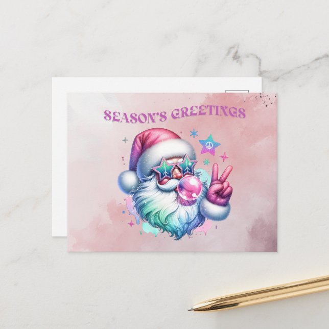 SEASON'S GREETINGS Postcard (Front/Back In Situ)