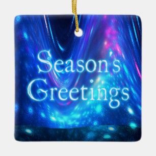 Season's Greetings - Qaanaaq - Northern Lights Ceramic Tree Decoration