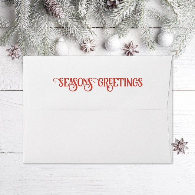 Season's Greetings return address Holiday Envelope (Creator Uploaded)