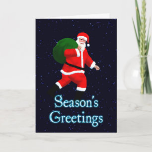 Season's Greetings - Santa Claus Holiday Card