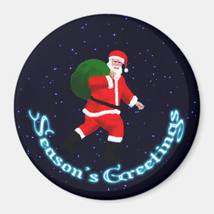 Season's Greetings - Santa Claus Magnet