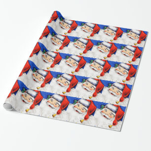 Seasons Greetings Santa Wrapping Paper