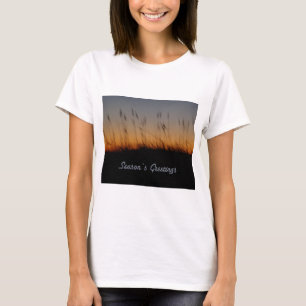Season's Greetings Sea Oats and Dunes at Sunset T-Shirt