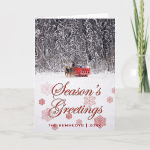 Season's Greetings - Sleigh rides at Stables Holiday Card