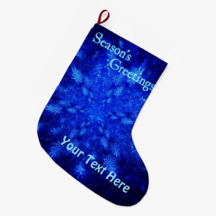 Season's Greetings - Snowburst Large Christmas Stocking