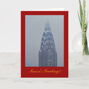 Seasons Greetings: Snowcapped Chrysler Building A1 Holiday Card