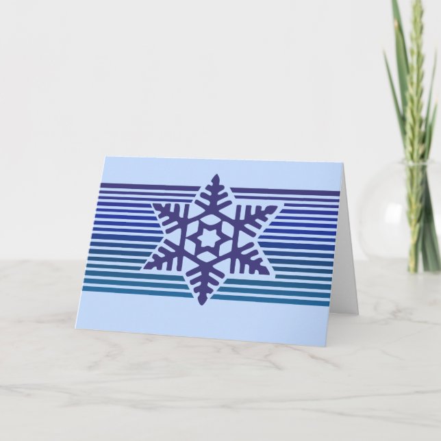 Seasons Greetings snowflake Holiday Card (Front)