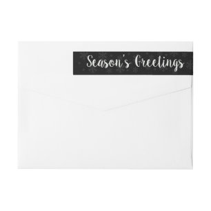 Season's Greetings Snowflake wraparound label