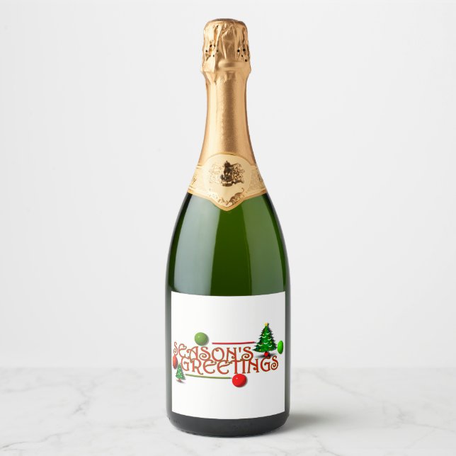 Season's Greetings  Sparkling Wine Label (Front)