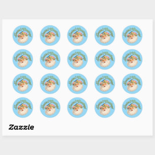Season's Greetings - Spring Santa Classic Round Sticker