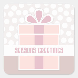 Seasons Greetings Square Sticker