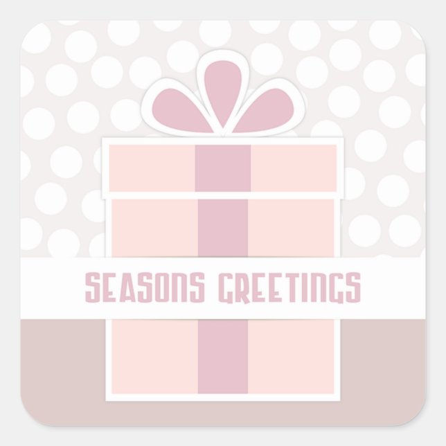 Seasons Greetings Square Sticker (Front)