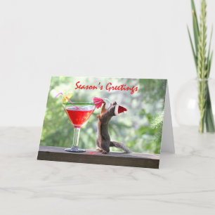 Season's Greetings Squirrel Holiday Card