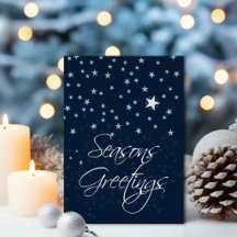 Seasons Greetings — Starry Night Christmas Card