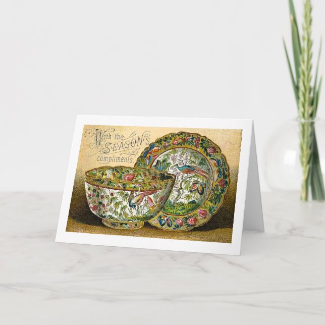 Season's Greetings Vintage Holiday Card (Front)