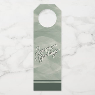 Seasons Greetings Wine Bottle Gift Tag
