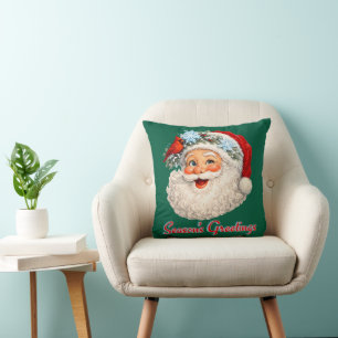 Season's Greetings - Winter Santa Cushion