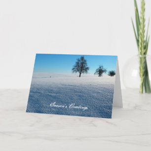 Season's Greetings Winter Scene Card