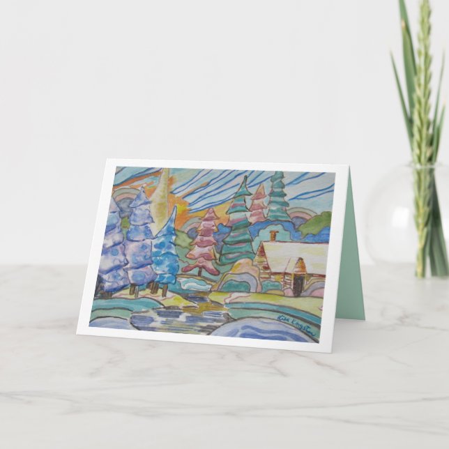 Season's Greetings Winter Wonderland Holiday Card (Front)