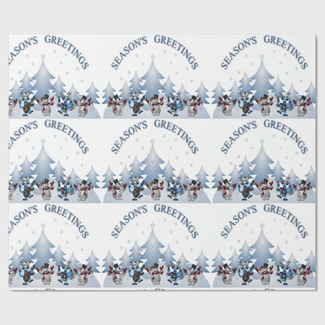 SEASONS GREETINGS WRAPPING PAPER (Flat)