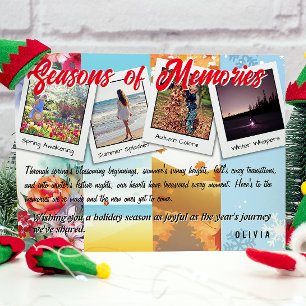 Seasons of Memories: A Year in Review Christmas Holiday Card