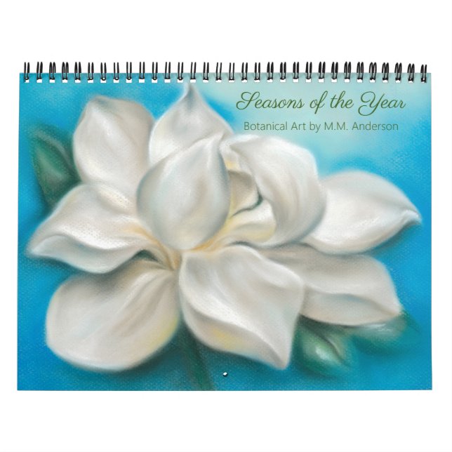 Seasons of the Year Botanical Art by MM Anderson Calendar (Cover)