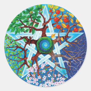 Seasons Pentacle Sticker