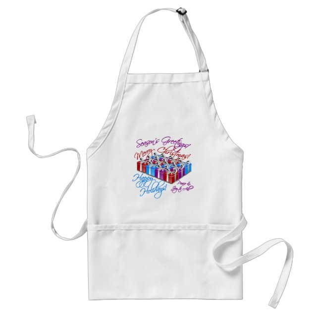 Season's Presents apron, choose style Standard Apron (Front)
