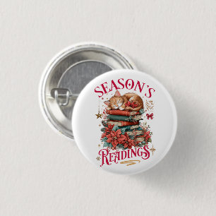 Season's Readings Cosy Kitten  3 Cm Round Badge