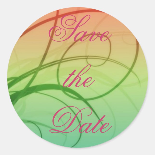 Seasons Save the Date Sticker (Front)