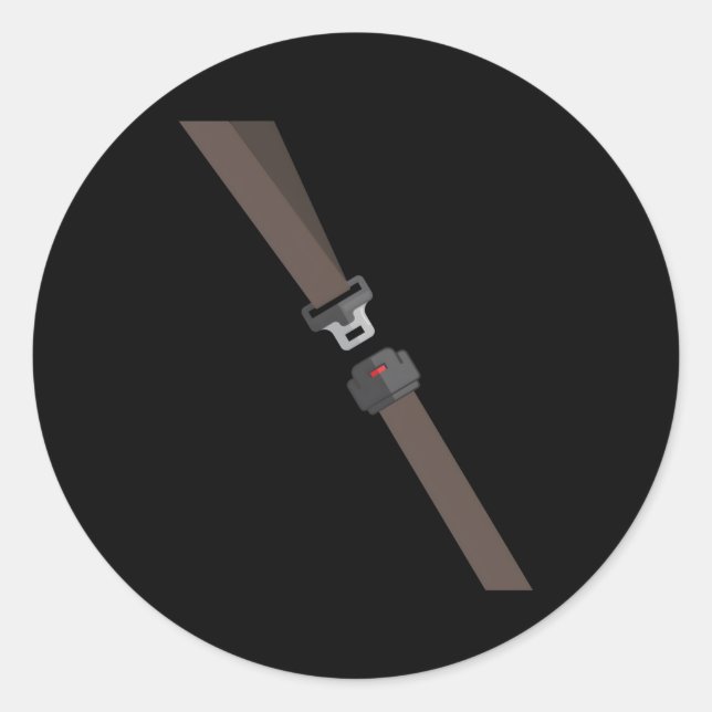 Seat Belt Fake Seatbelt Classic Round Sticker (Front)