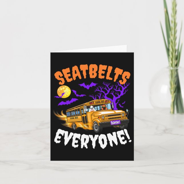 Seatbelts Everyone Magic School Bus Driver Funny H Card (Front)